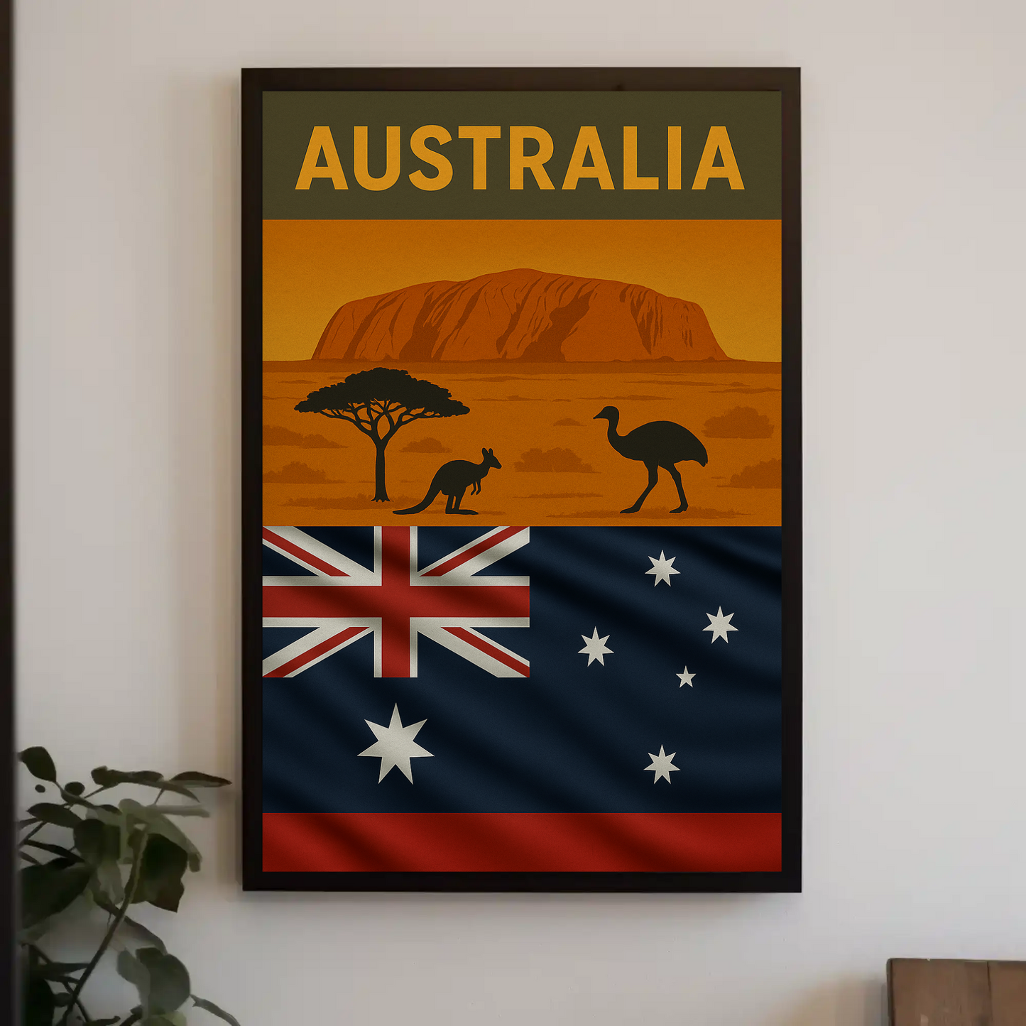Explore Australia's Iconic Wonders: Uluru Travel Poster