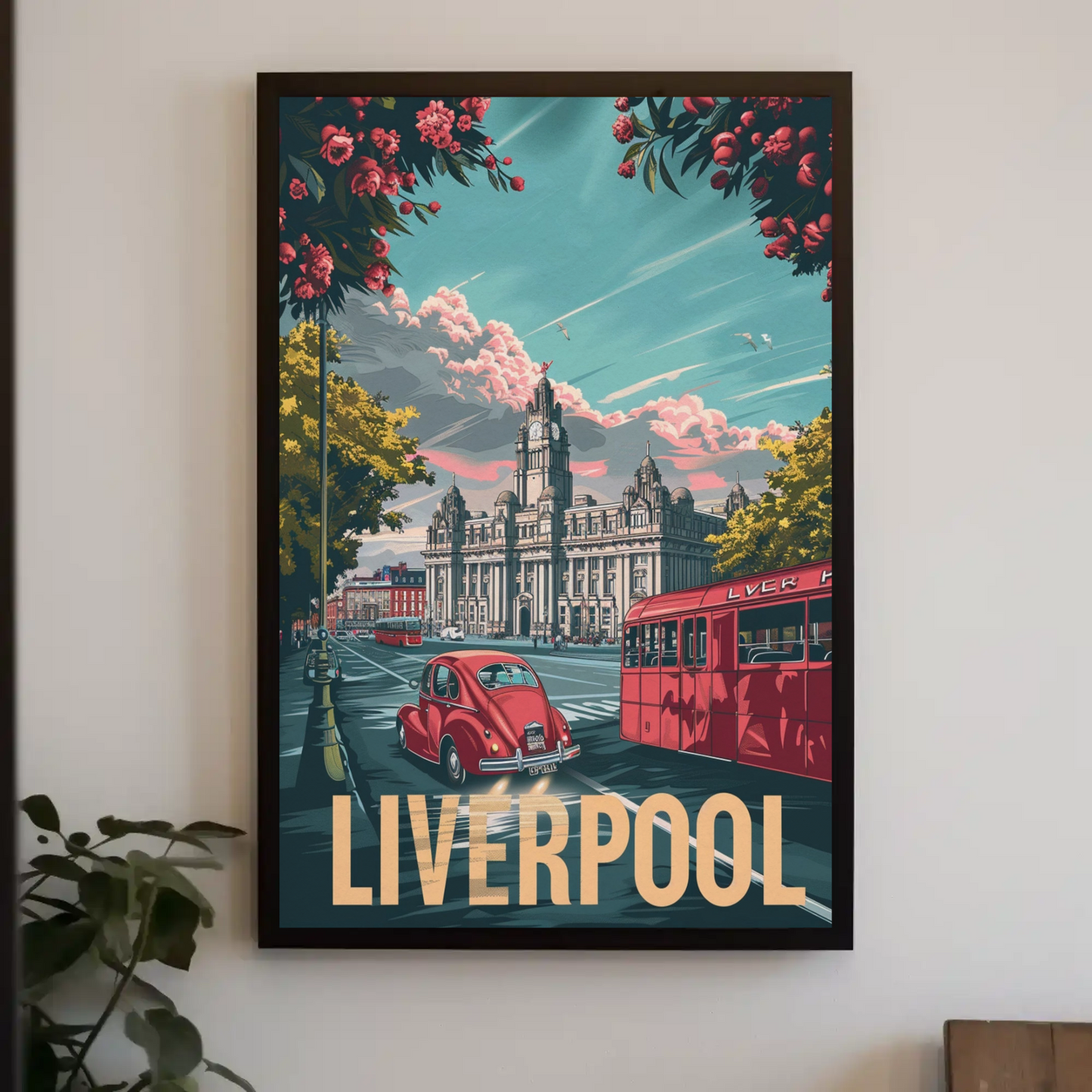 Liverpool Iconic Skyline Travel Poster