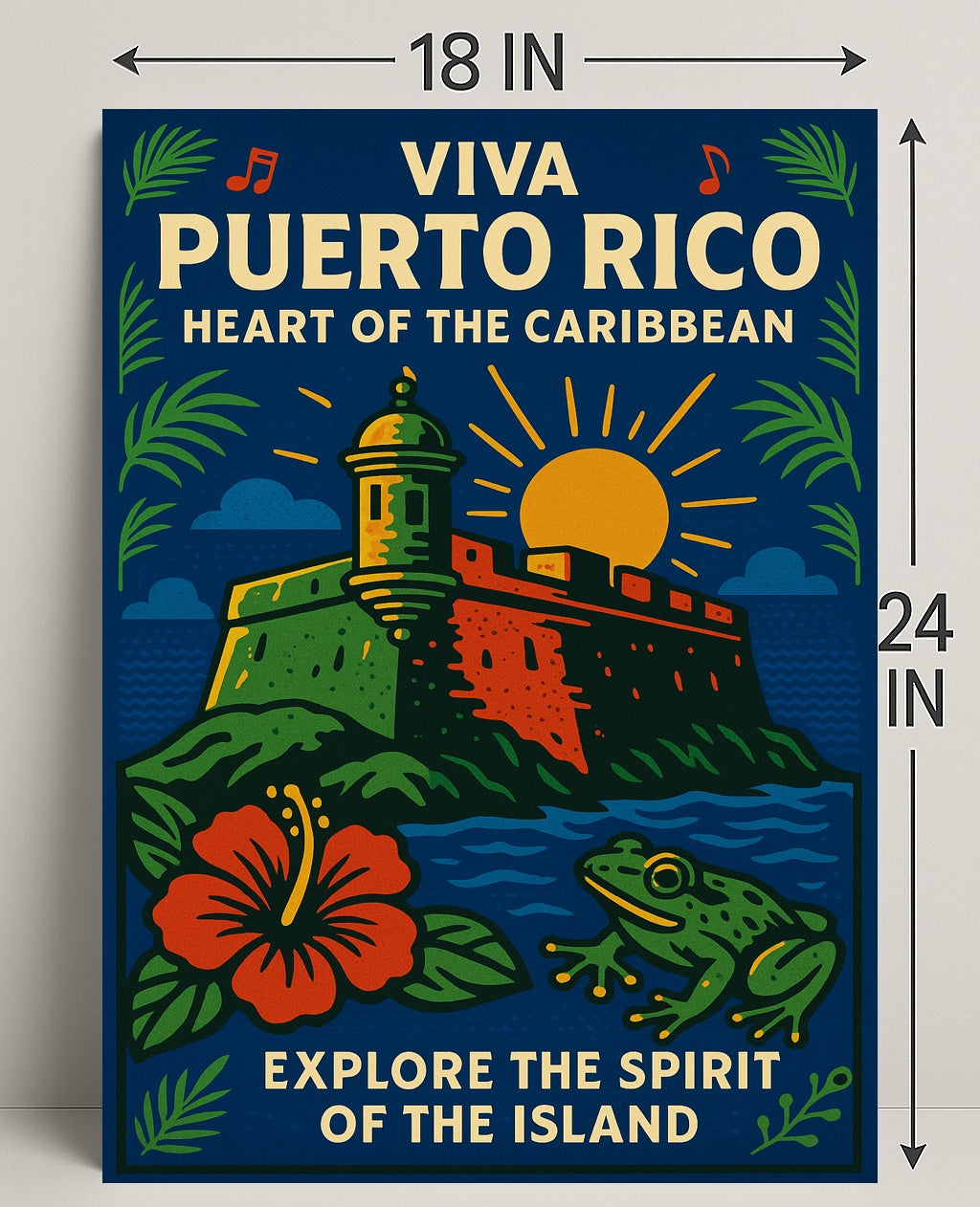Viva Puerto Rico Heart of the Caribbean Poster PosterGoat
