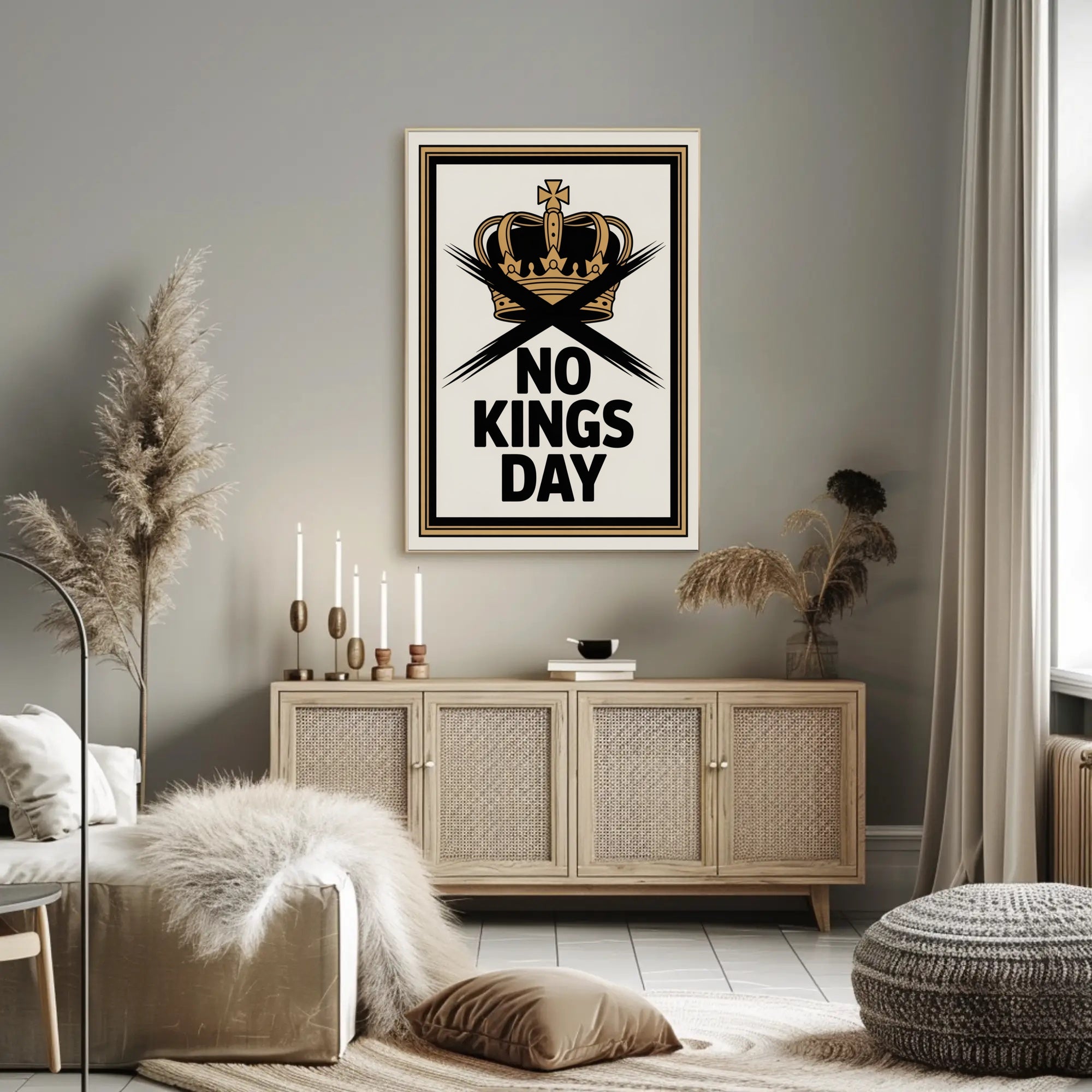 No Kings Day Anti-Monarchy Political or Propaganda Poster