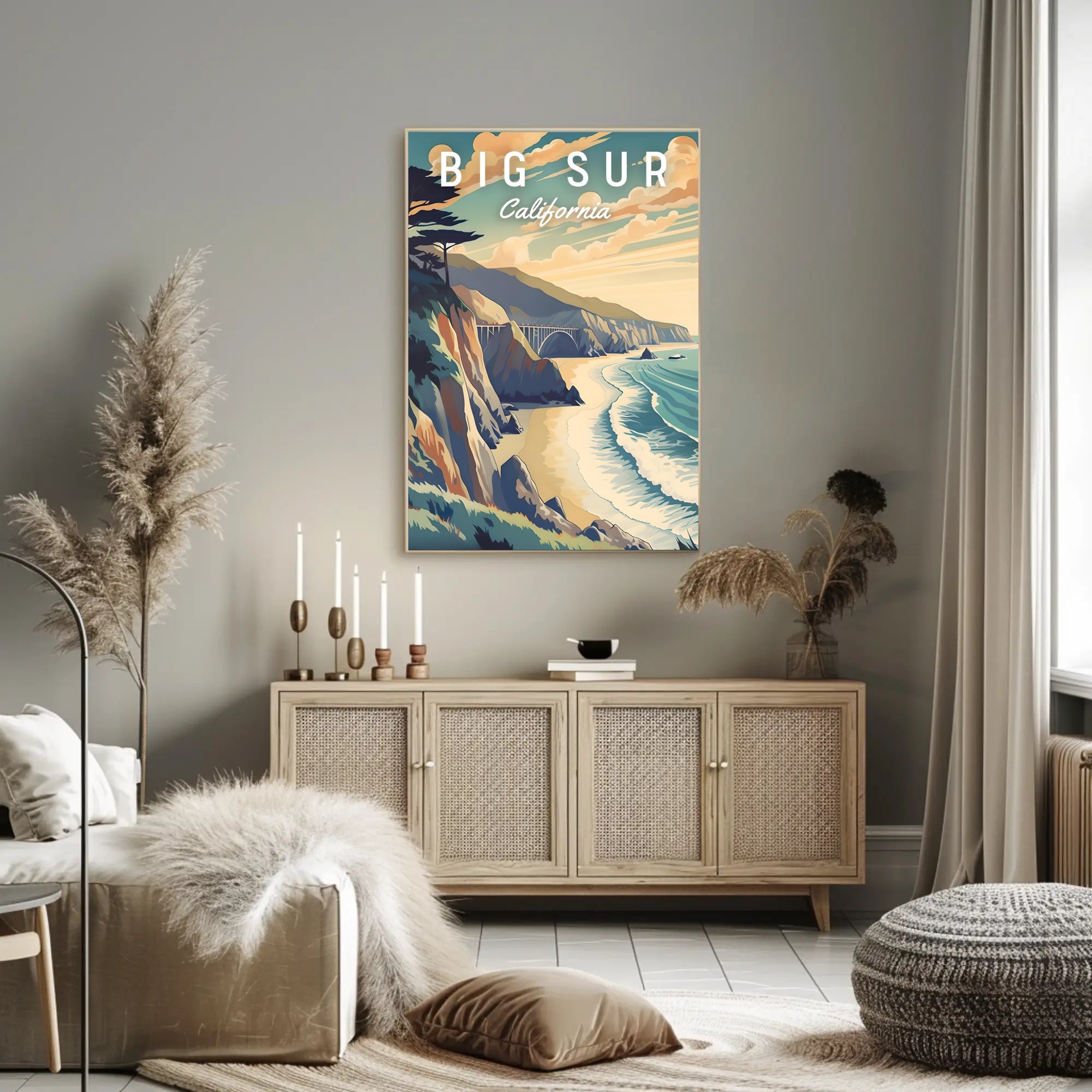Big Sur Scenic Art Travel Poster