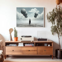 Surreal Journey in a Futuristic Sci-Fi Poster