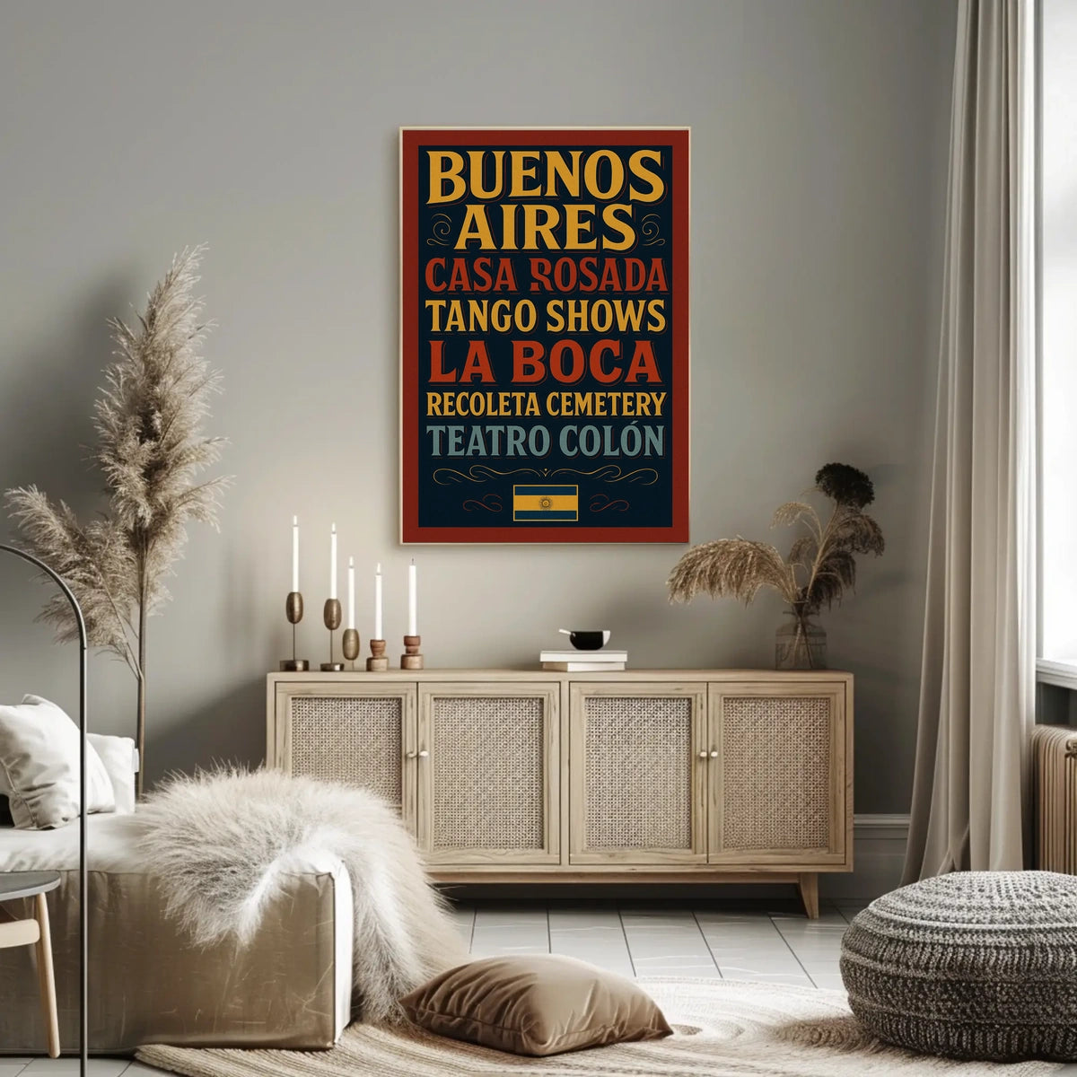 Buenos Aires Attractions Poster