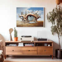 Surreal Desert Eye Art in Artistic Poster