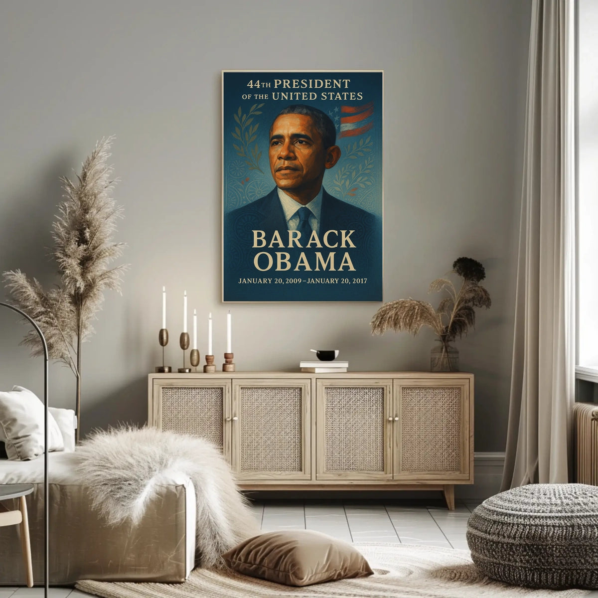 Obama Inspirational Leadership Historical Presidential Poster