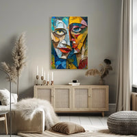 Futuristic Cityscape with Neon Lights Poster