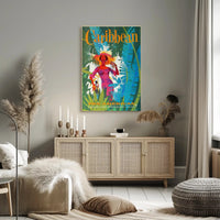 Caribbean Elegance Vintage Travel Poster PosterGoat