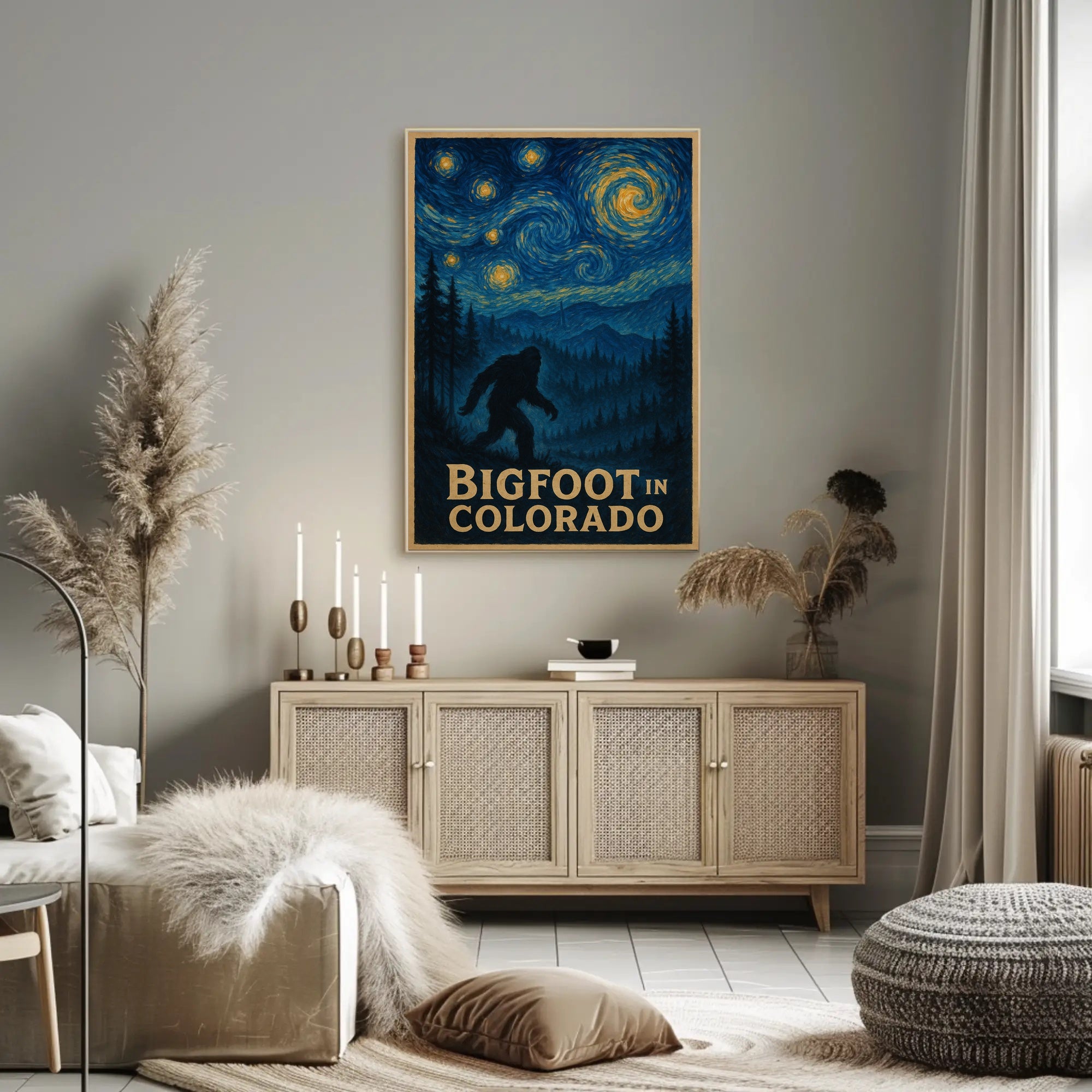 Bigfoot in Colorado: Artistic Mythology Poster PosterGoat