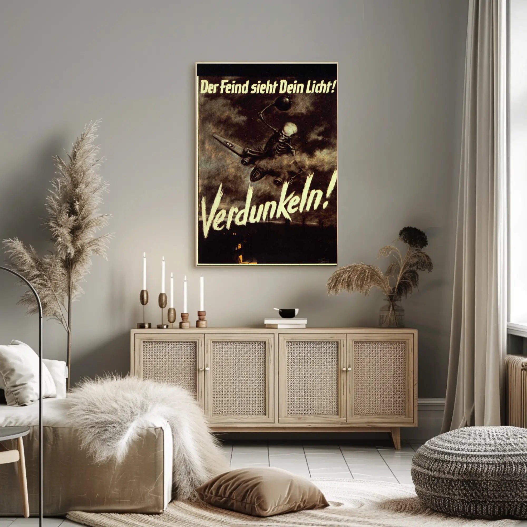 Der Feind Sieht Dein Licht Poster Art Print for Home Decor and Wall Art PosterGoat