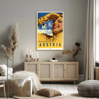 Austria Winter Sports Travel Poster PosterGoat