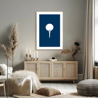 Golf Ball on Tee Minimalist Sports Poster