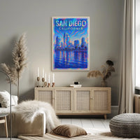 San Diego Skyline Poster