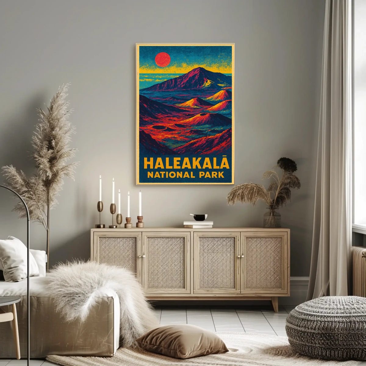 Haleakalā National Park Vintage Travel Poster