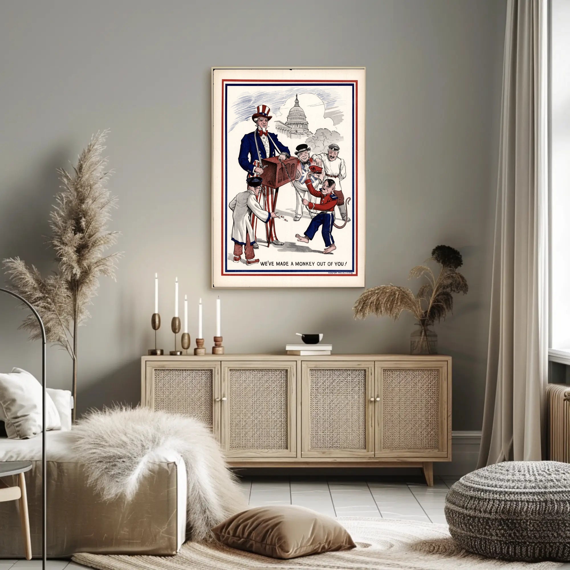 Political Satire Illustration Poster PosterGoat