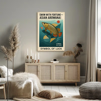 Swim with Fortune Asian Arowana Poster