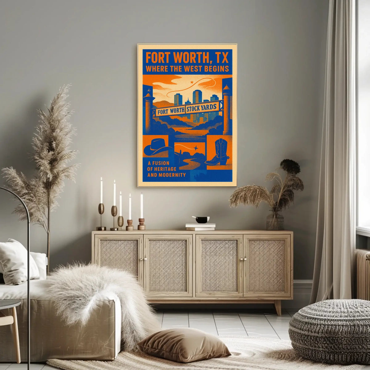 Fort Worth, TX Where the West Begins Poster