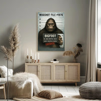 Bigfoot Mugshot Mythical Sighting Poster PosterGoat