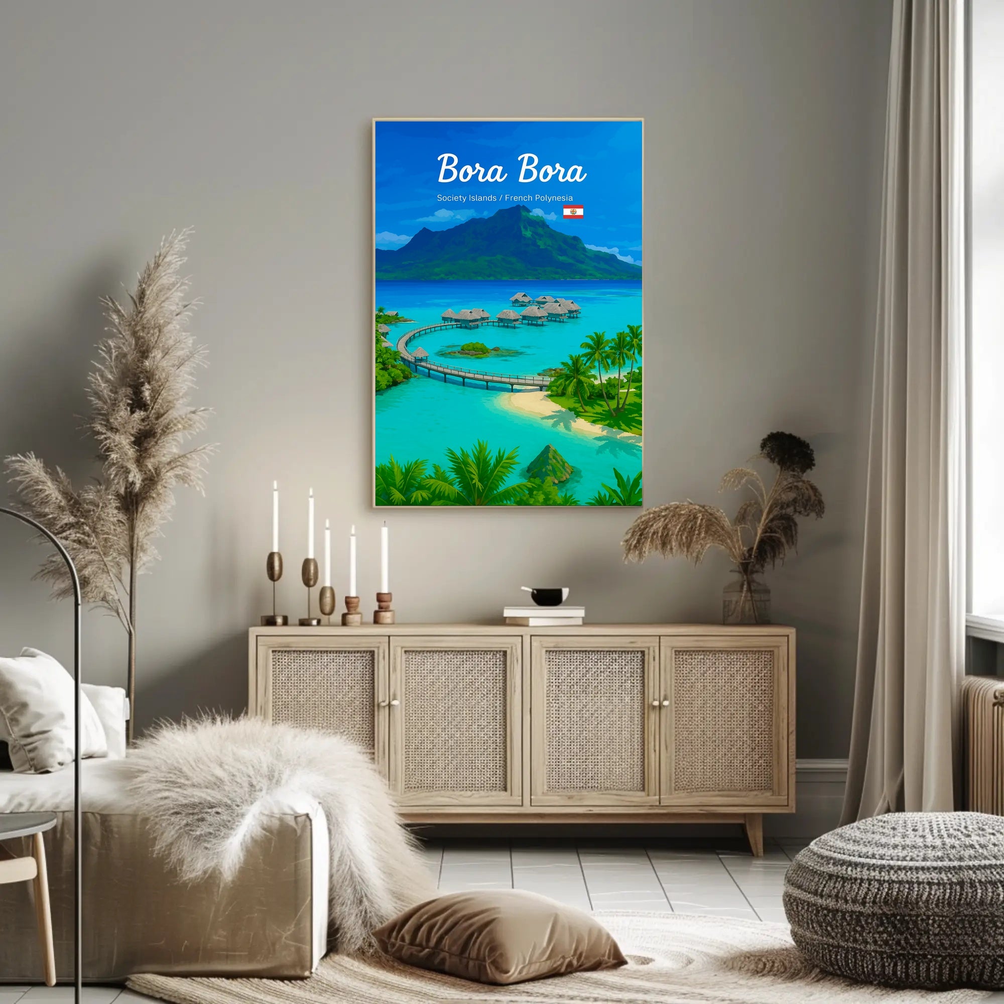 Breathtaking Bora Bora Travel Poster for Island Paradise Lovers PosterGoat