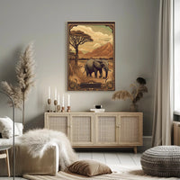 Majestic Savannah Elephant Poster