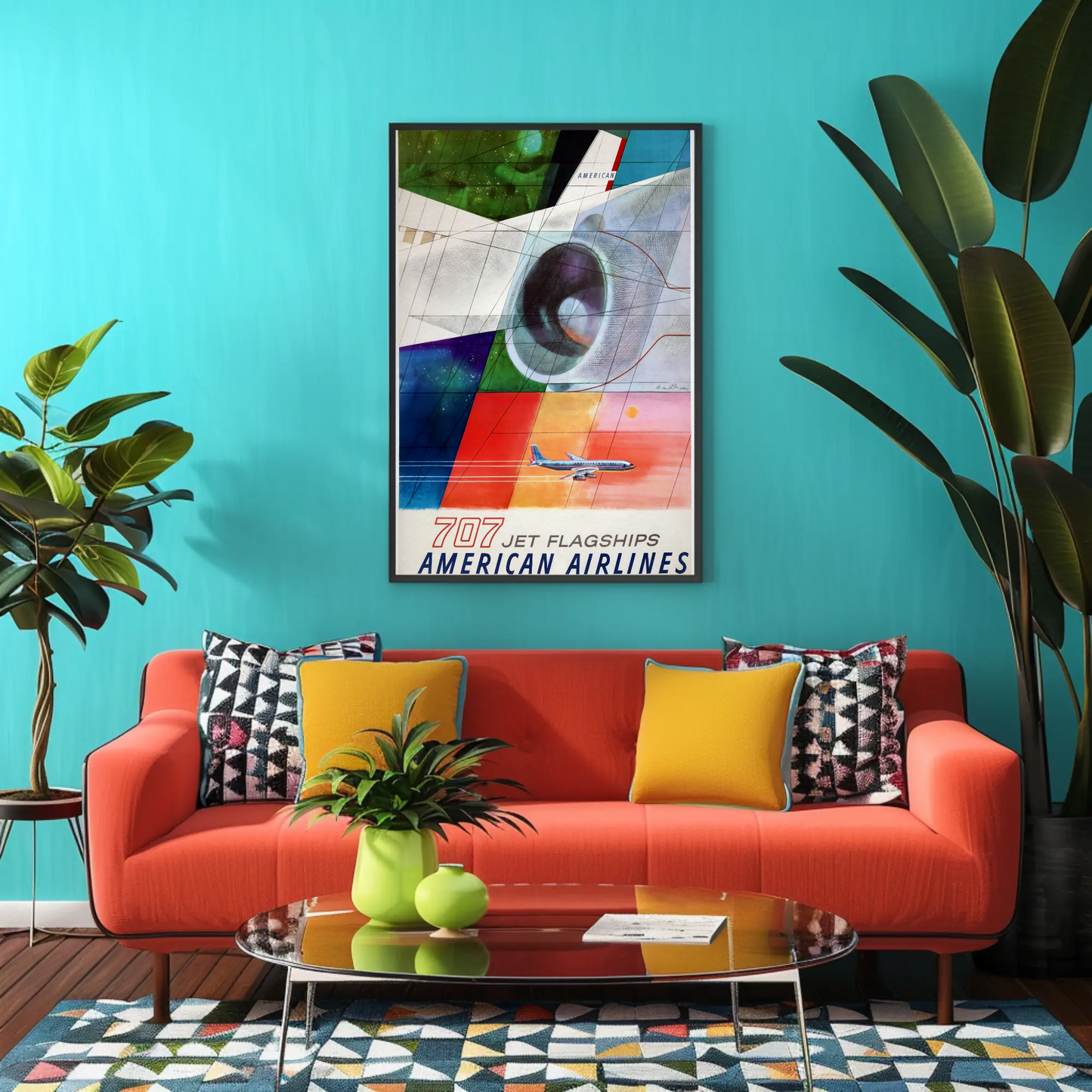 American Airlines Jet Travel Poster