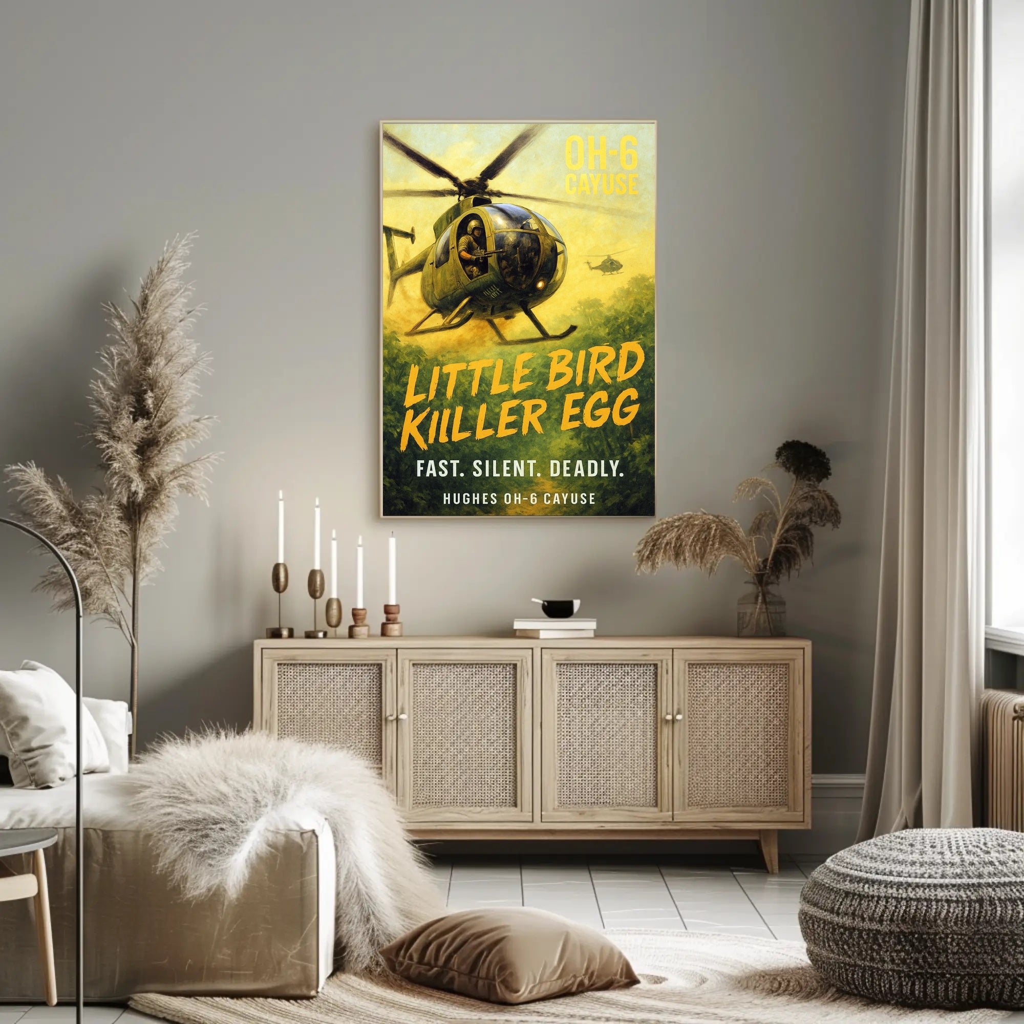 Hughes OH-6 Cayuse Little Bird Killer Egg Poster PosterGoat