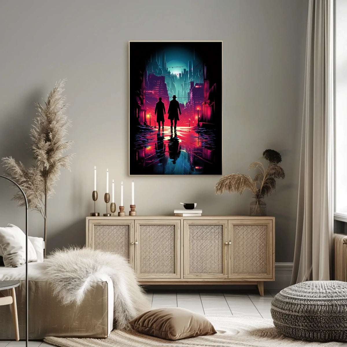 Neon Noir Cityscape Poster