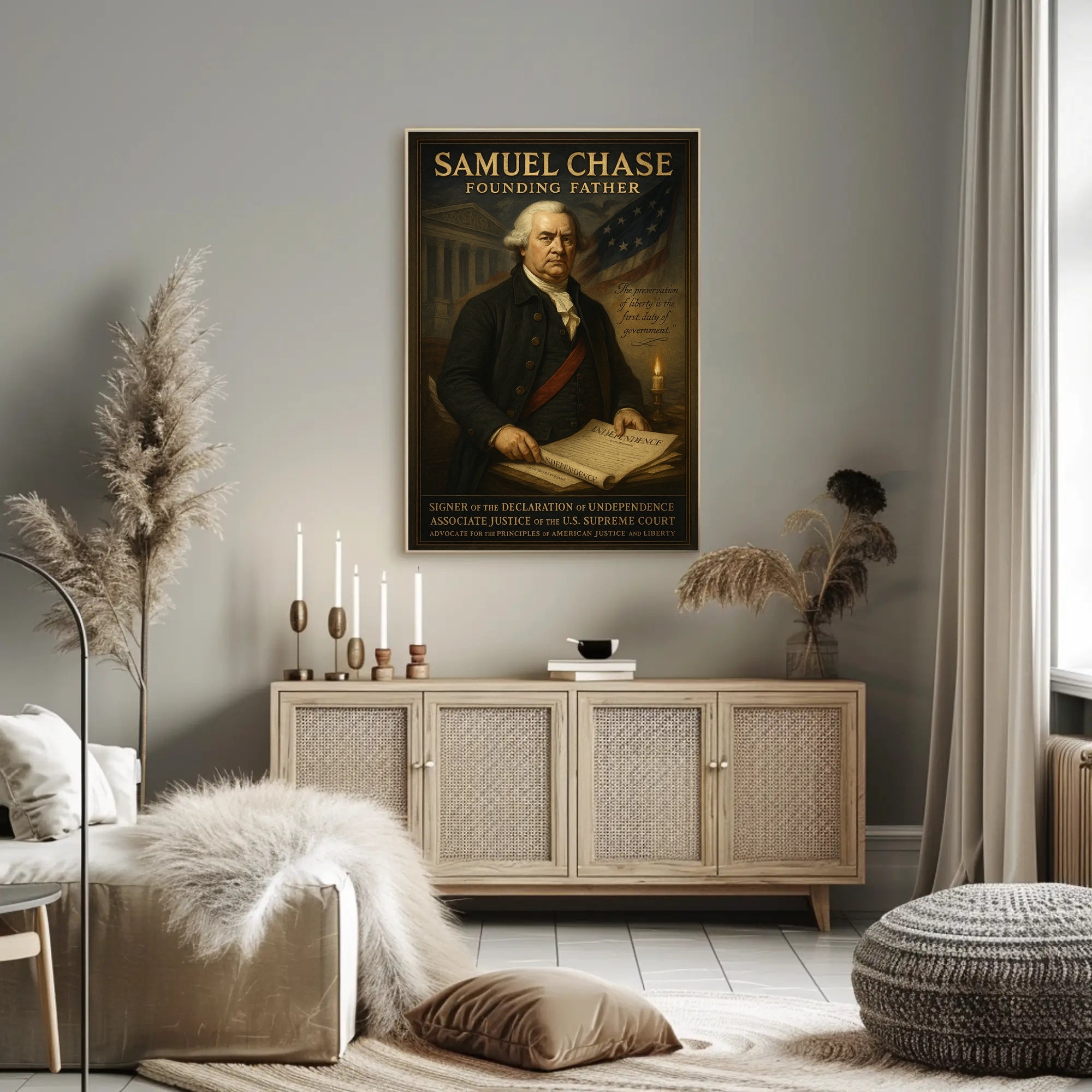 Samuel Chase Vintage Patriotic Historical or Presidential Poster PosterGoat