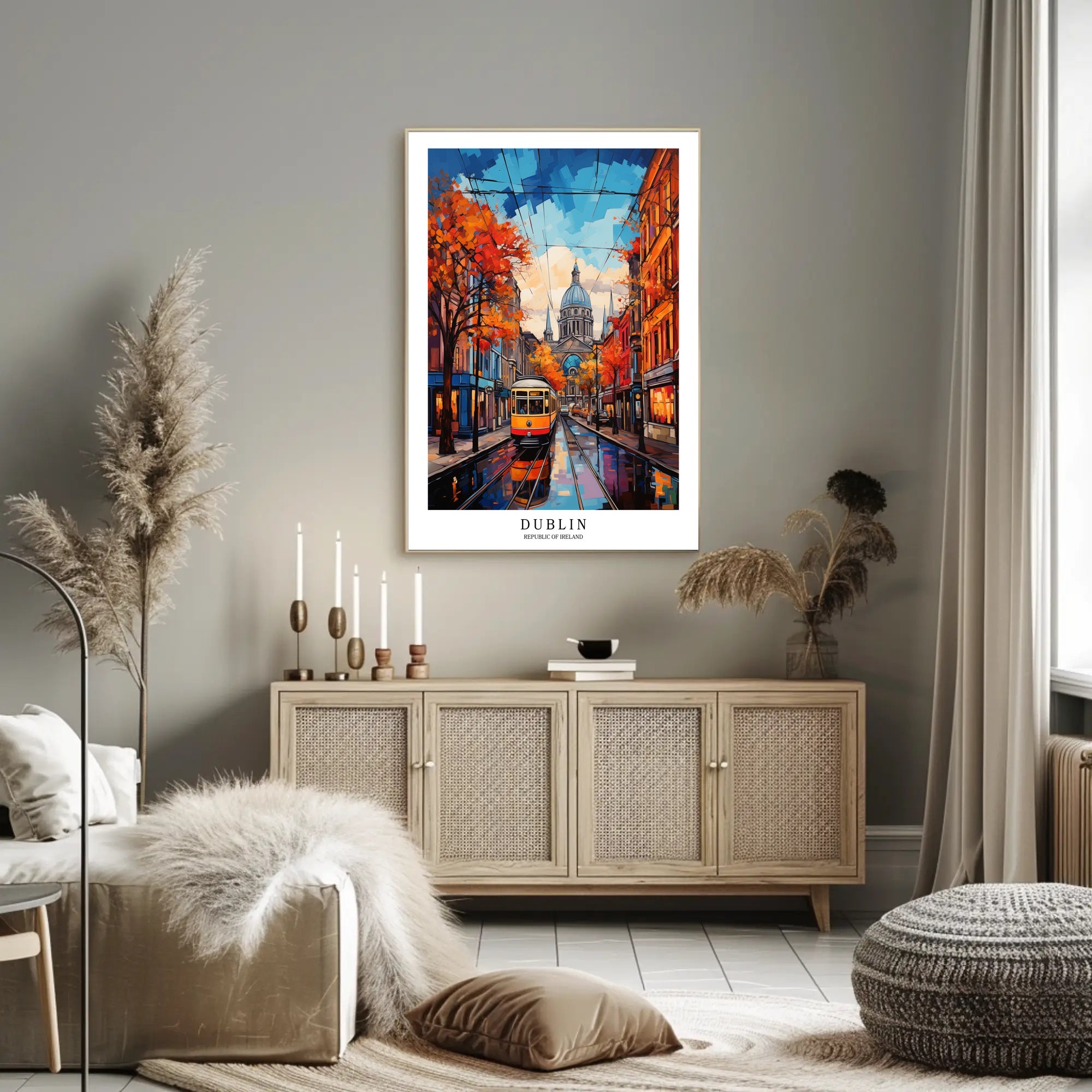 Dublin Autumn Vibrance: Urban or Cityscape Poster PosterGoat