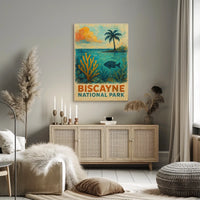 Biscayne National Park Seaside Escape Wanderlust Decor Lovers Vibrant Seascape Poster