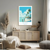 Key West Tropical Scene Travel Poster