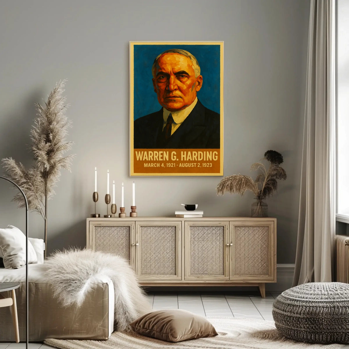 Harding Vintage Patriotic Leadership Poster