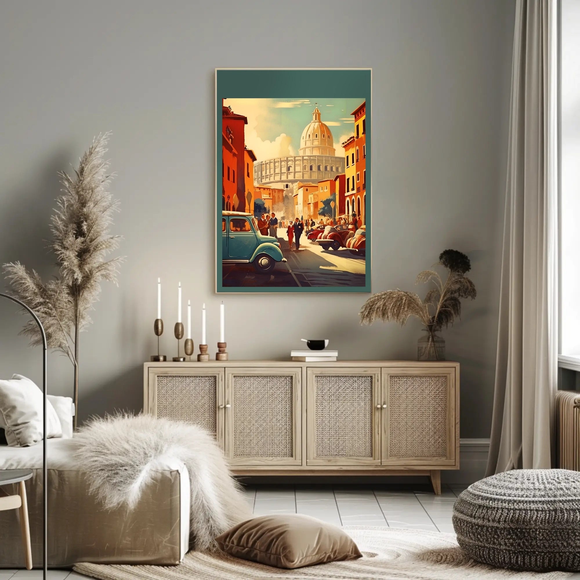 Vintage Italian Street Scene Poster