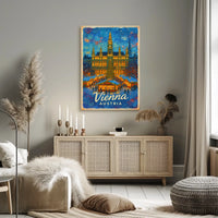 Vienna Winter Wonderland Timeless Cityscape Artistic Decor Enthusiasts Vintage Urban Poster