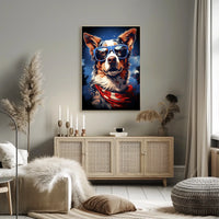 Patriotic Pup Poster