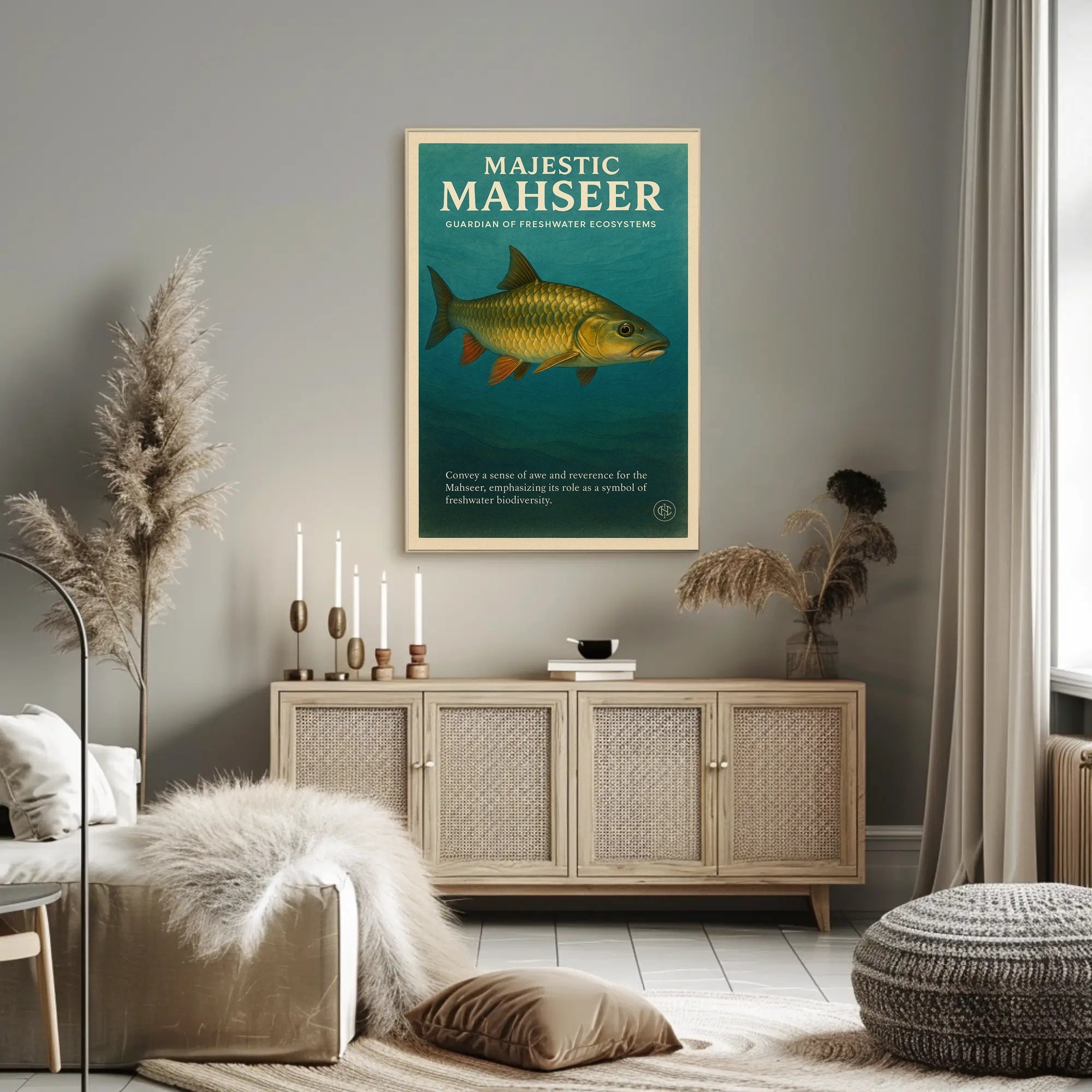 Majestic Mahseer Poster PosterGoat