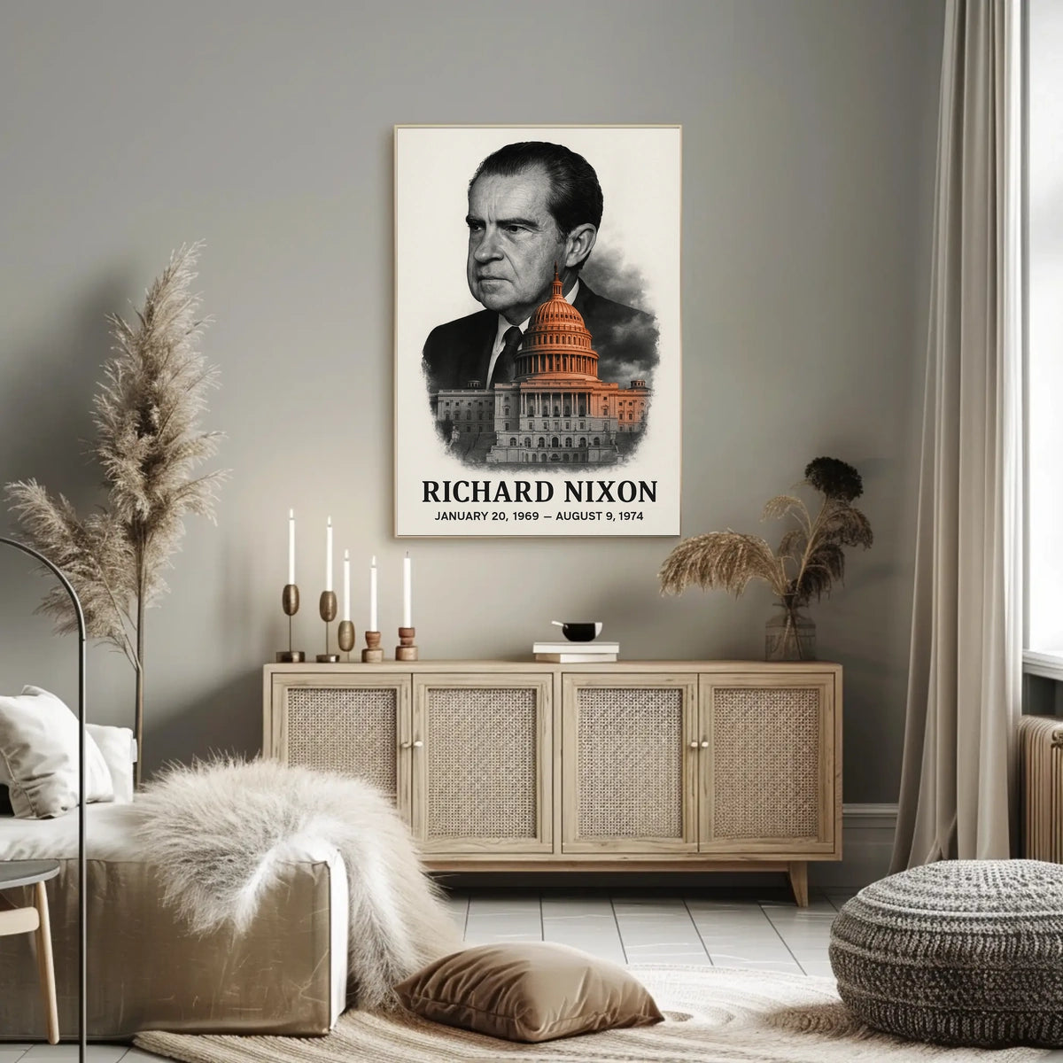 Richard Nixon 37th President of the United States Reflections Poster