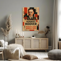 Herbert Hoover 31st President of the United States Layered paper Collage Poster