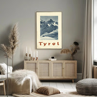 Tyrol Black-and-White Vintage Travel Poster PosterGoat