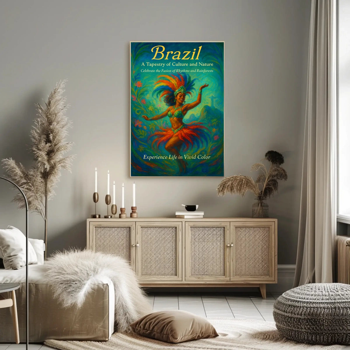 Brazil A Tapestry of Culture and Nature Poster