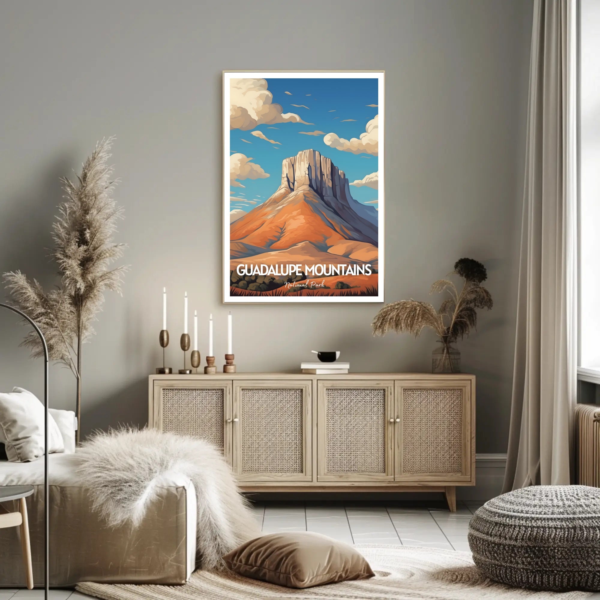Guadalupe Mountains Poster Scenic National Park Print