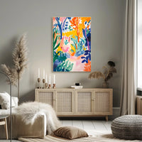 Vibrant Watercolor Forest Scene Abstract, Artistic, or Pop Culture Poster