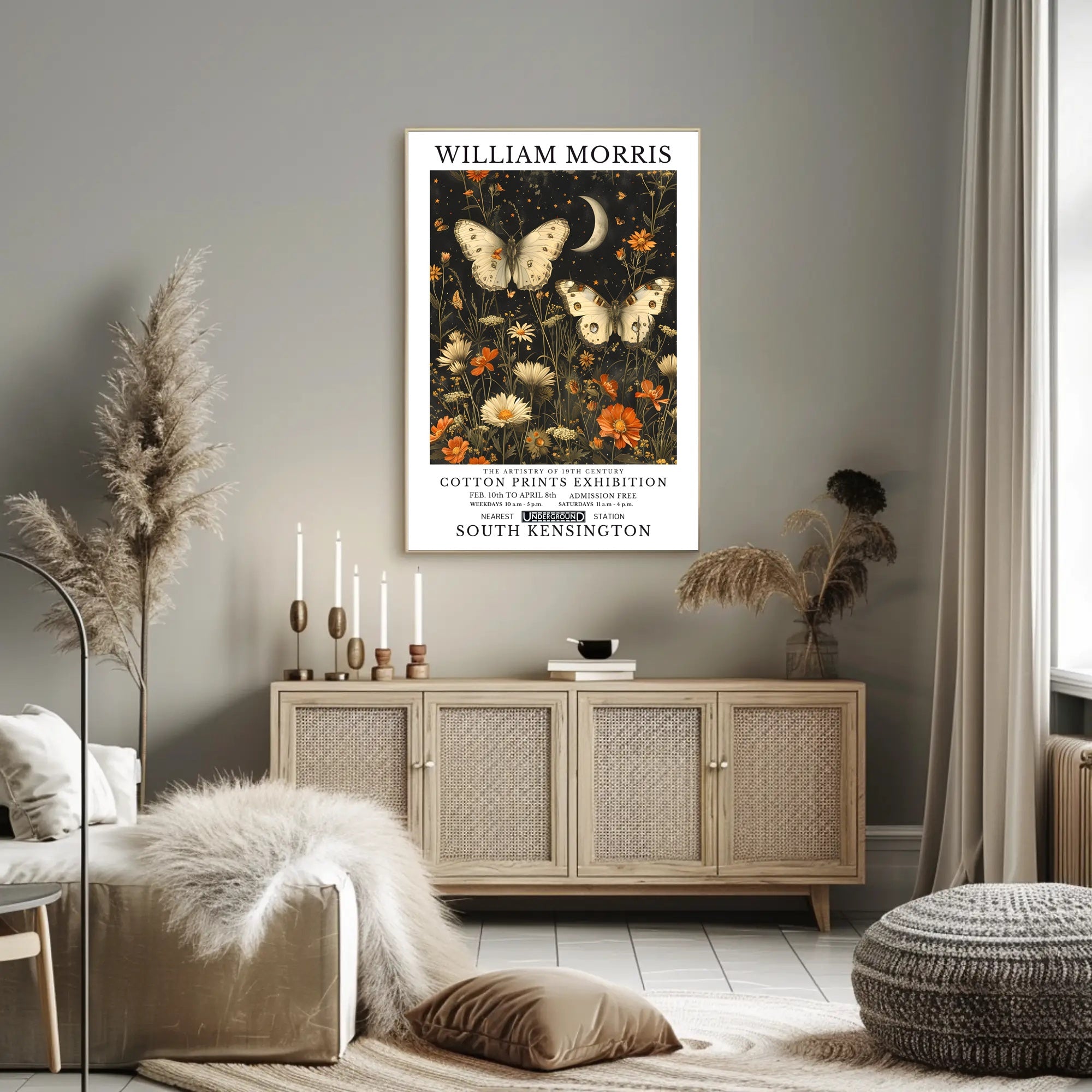 William Morris 19th Century Cotton Prints Poster