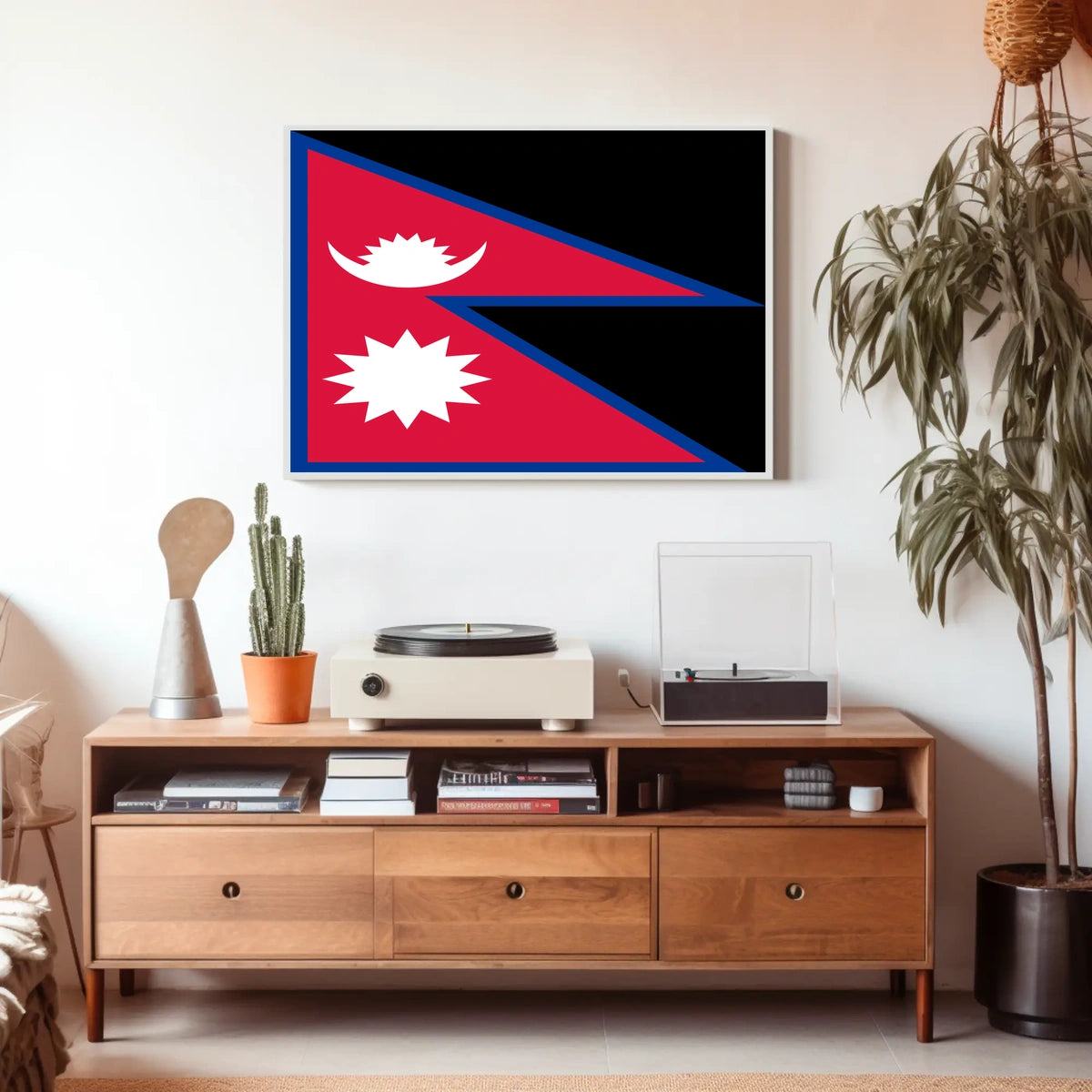 Nepal Flag Poster