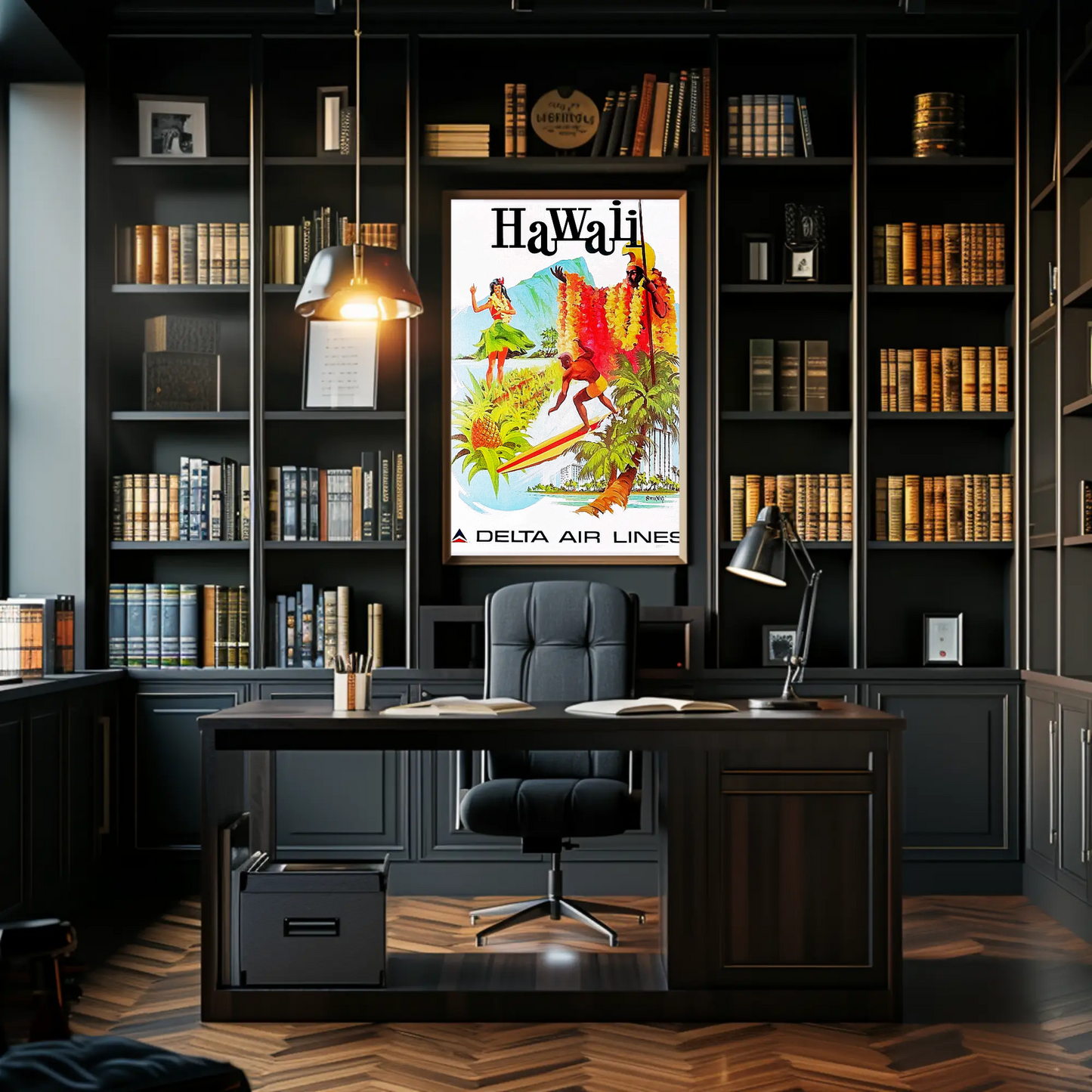 Hawaii Air Lines Travel Poster