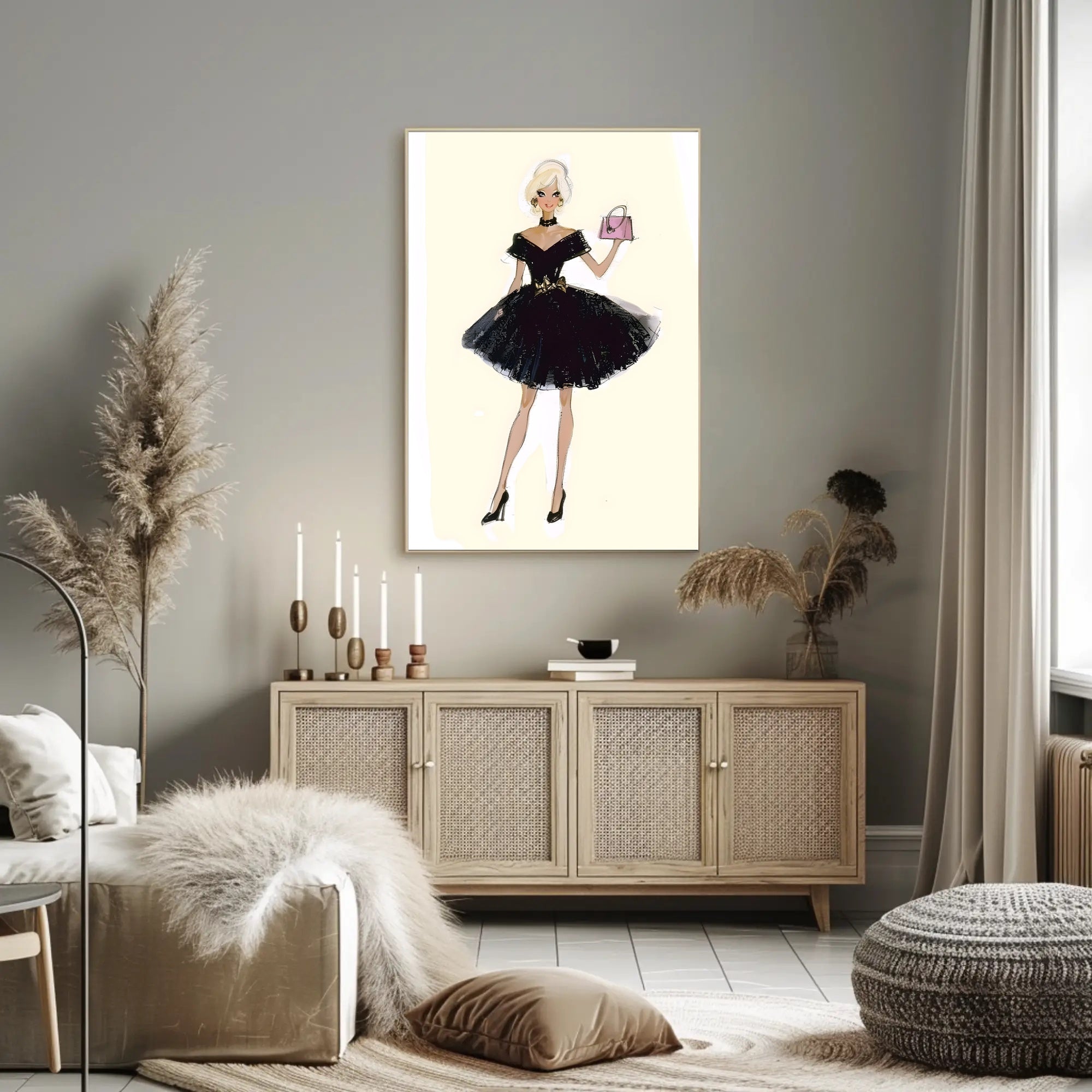 Fashion Illustration Elegant Evening Wear Poster