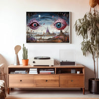 Surreal Dreamscape Eyes: Artistic Poster