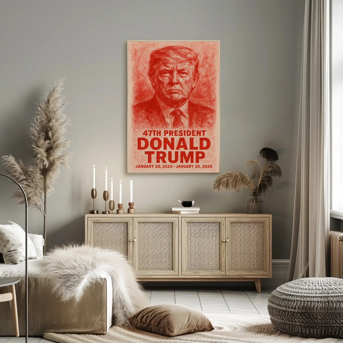 Trump Leadership Red Pop Art Patriotic Poster