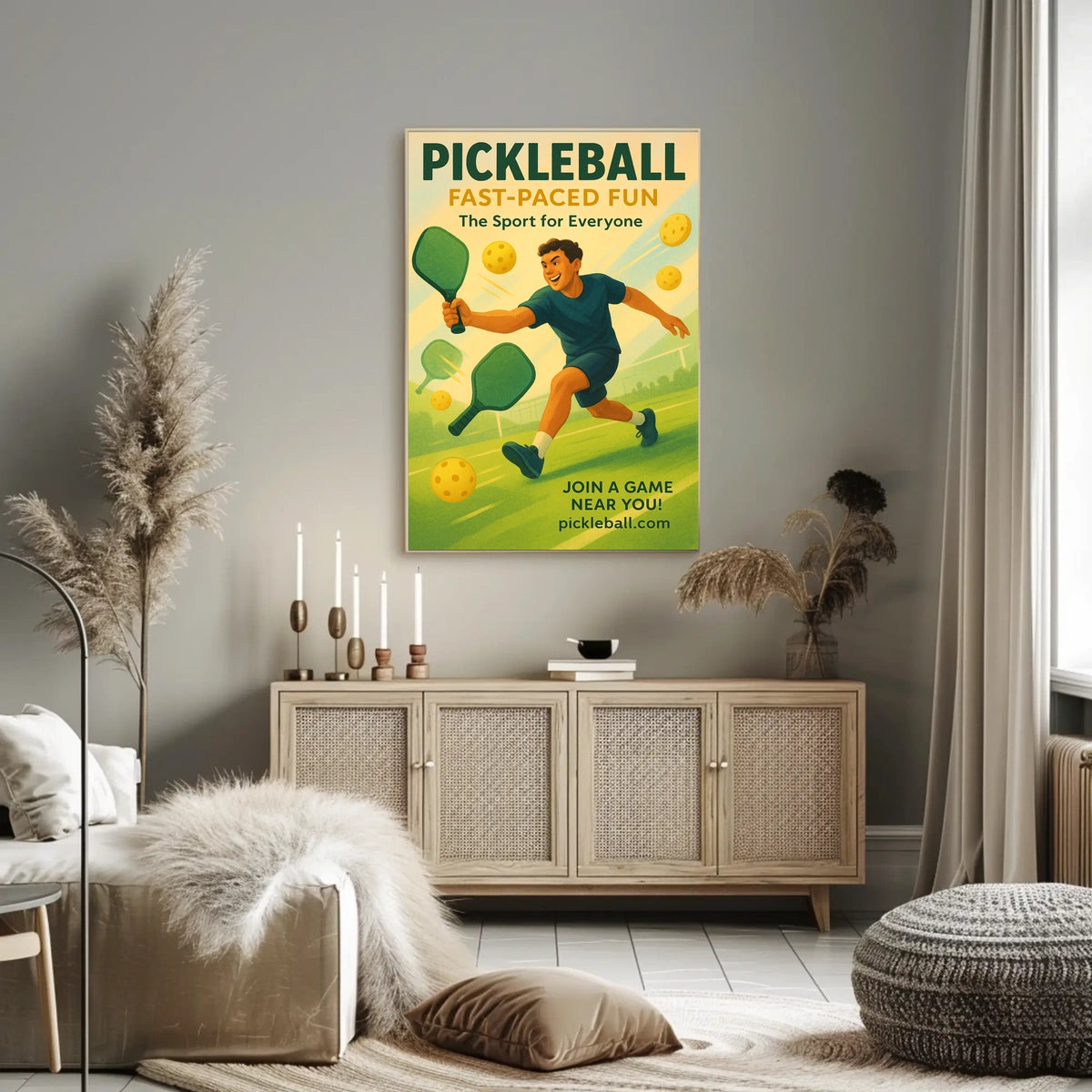 Pickleball Fast-Paced Fun Poster