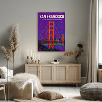 San Francisco City of Bridges and Dreams Poster