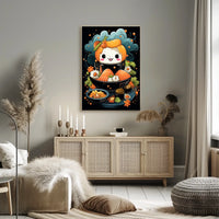 Cute Smiling Sushi Art - Abstract, Artistic, or Pop Culture Poster